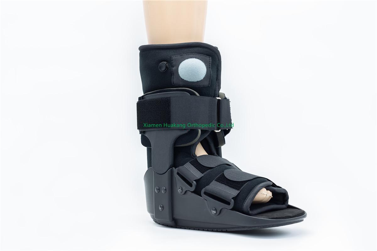 walker boot braces high or low