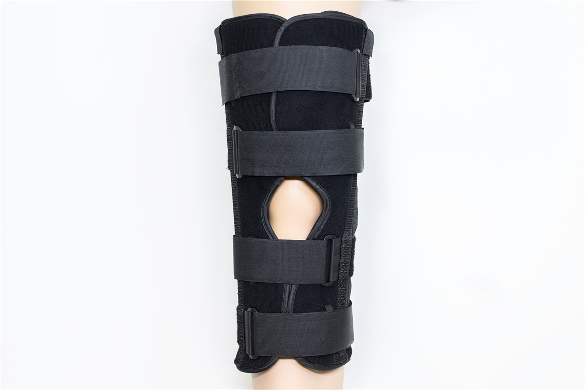 accolades d'immobilisation du genou jambe en néoprène tri-panneau