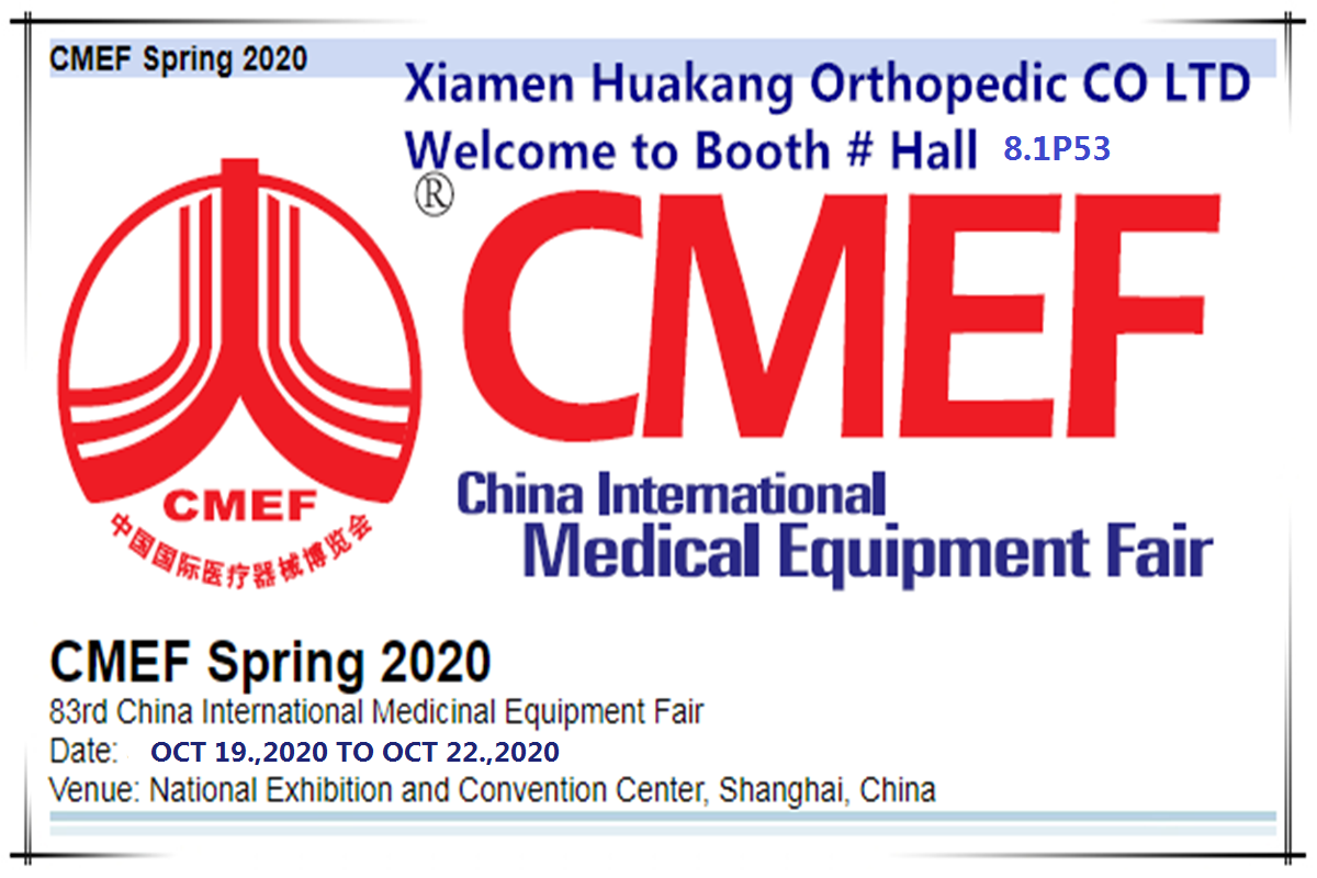 cmef 2020 pour appareils orthopédiques pour dispositifs médicaux